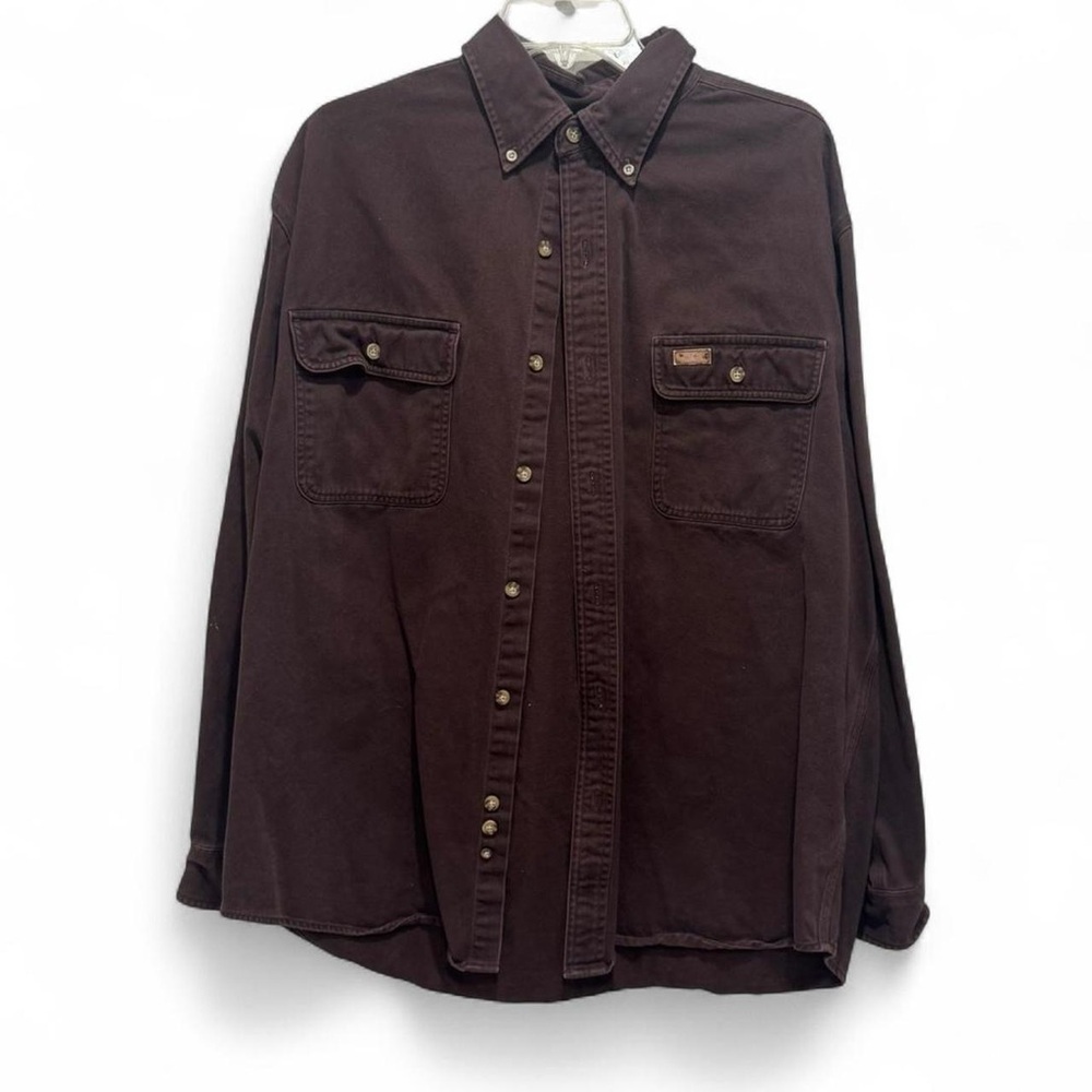 Carhartt Dark Brown Casual Button-Down Shirt